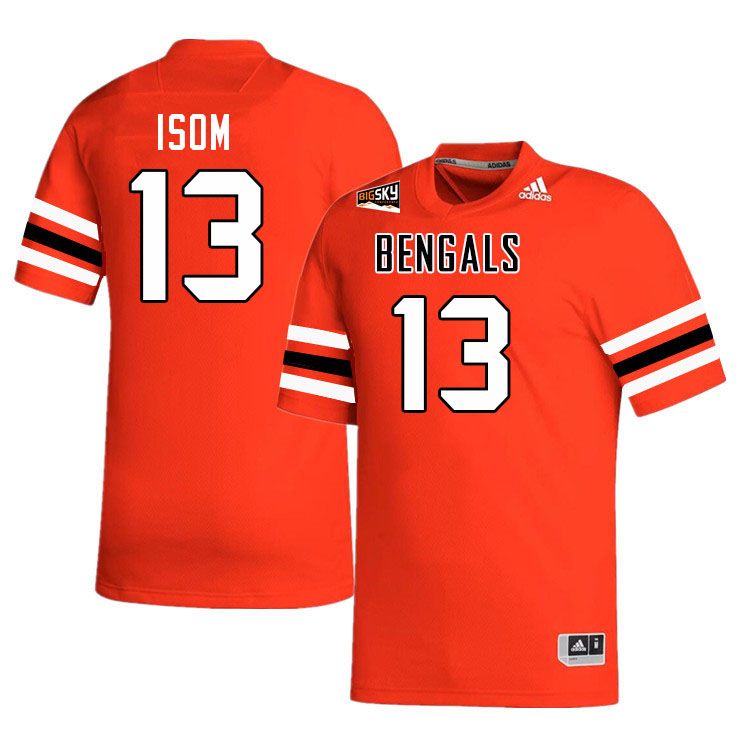 Men-Youth #13 Kayson ISom Idaho State Bengals 2023 College Football Jerseys Stitched Sale-Orange